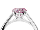 Platinum Fancy Pink Heart  Solitaire Engagement Ring with Four-Prong Setting and Classic Band 5