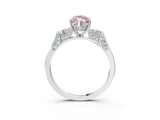 Platinum Fancy Pink Marquise Cut Brilliant Three-Stone Pave Band with Four-Prong Setting_15