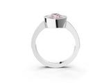Platinum Fancy Pink Marquise Cut-Cut Diamond Halo Engagement Ring with Pave Band and Prong Setting_15