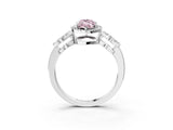 Platinum Fancy Pink Marquise Cut Cut Halo Diamond Infinity Band with Four-Prong Setting_15