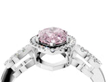 Platinum Fancy Pink Marquise Cut Cut Halo Diamond Infinity Band with Four-Prong Setting_16