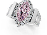 Platinum Fancy Pink Marquise Cut Cut Halo Split Shank Prong Set Ring_13