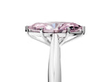Platinum Fancy Pink Marquise Cut Diamond Solitaire Engagement Ring with Cathedral Setting and Four-Prong Mount_23