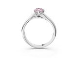 Platinum Fancy Pink Marquise Cut Diamond Solitaire Engagement Ring with Classic Band and Four-Prong Setting_15