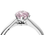 Platinum Fancy Pink Marquise Cut Diamond Solitaire Engagement Ring with Classic Band and Four-Prong Setting_16