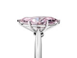 Platinum Fancy Pink Marquise Cut Diamond Solitaire Engagement Ring with Classic Band and Four-Prong Setting_17