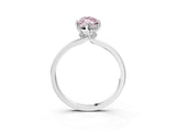 Platinum Fancy Pink Marquise Cut Diamond Solitaire Ring with Classic Band and Four-Prong Setting_15