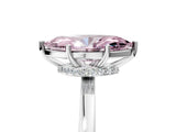Platinum Fancy Pink Marquise Cut Diamond Solitaire Ring with Classic Band and Four-Prong Setting_17