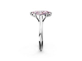 Platinum Fancy Pink Marquise  Solitaire Engagement Ring with Six-Prong Setting and Classic Band 3