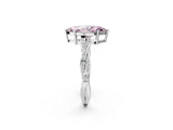 Platinum Fancy Pink Marquise  Solitaire Twisted Pave Diamond Ring with Four-Prong Setting_22