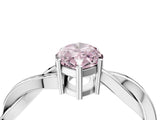 Platinum Fancy Pink Marquise  Solitaire Twisted Pave Diamond Ring with Four-Prong Setting_24