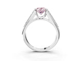 Platinum Fancy Pink Oval Cut Cut Diamond Channel Set Pave Band with Tension Prong Setting_15