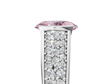 Platinum Fancy Pink Oval Cut Cut Diamond Channel Set Pave Band with Tension Prong Setting_17