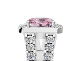Platinum Fancy Pink Oval Cut Cut Halo Split Shank Prong Set Ring_17