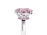 Platinum Fancy Pink Oval Cut Diamond Solitaire Ring with Classic Band and Four-Prong Setting_41
