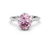 Platinum Fancy Pink Oval Cut Solitaire Split Shank Pave Diamond Engagement Ring with Four-Prong Setting_60