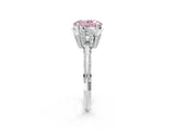 Platinum Fancy Pink Oval Cut Solitaire Split Shank Pave Diamond Engagement Ring with Four-Prong Setting_8