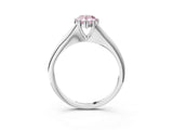 Platinum Fancy Pink Pear Cut Solitaire Diamond Ring with Six-Prong Setting and Classic Band_23