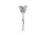 Platinum Fancy Pink Pear Cut Solitaire Split Shank Pave Diamond Engagement Ring with Four-Prong Setting_62