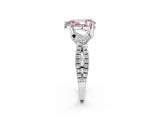 Platinum Fancy Pink Pear Cut Solitaire Twist Pave Diamond Engagement Ring with Prong Setting_74