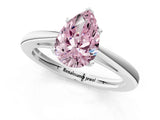 Platinum Fancy Pink Pear  Solitaire Diamond Ring with Split Shank and Four-Prong Setting_13
