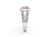 Platinum Fancy Pink Princess Cut Cut Halo Split Shank Prong Set Ring_14