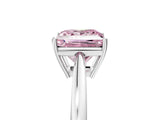 Platinum Fancy Pink Princess  Solitaire Diamond Ring with Split Shank and Four-Prong Setting_17