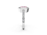 Platinum Fancy Pink Radiant Cut-Cut Diamond Halo Engagement Ring with Pave Band and Prong Setting_14