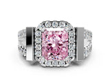 Platinum Fancy Pink Radiant Cut Cut Halo Split Shank Prong Set Ring_6