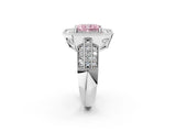 Platinum Fancy Pink Radiant Cut Halo Diamond Engagement Ring with Pave Split Shank and Four-Prong Setting_8
