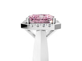 Platinum Fancy Pink Radiant  Cut Halo Solitaire Engagement Ring with Square Band and Four-Prong Setting_23