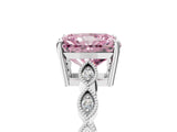 Platinum Fancy Pink Radiant Cut Solitaire Diamond Ring with Infinity Twist Band and Four-Prong Setting_41