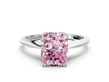 Platinum Fancy Pink Radiant Cut Solitaire Diamond Ring with Six-Prong Setting and Classic Band_24