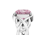 Platinum Fancy Pink Radiant Cut Solitaire Intertwined Band Prong Setting Ring_11