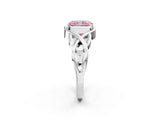 Platinum Fancy Pink Radiant Cut Solitaire Intertwined Band Prong Setting Ring_8