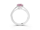 Platinum Fancy Pink Round  Solitaire Diamond Ring with Split Shank and Four-Prong Setting_15