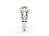 Platinum Fancy Yellow Asscher Cut Cut Halo Split Shank Prong Set Ring_14