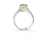 Platinum Fancy Yellow Asscher Cut Solitaire Diamond Ring with Six-Prong Setting and Classic Band_25