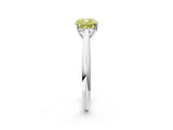 Platinum Fancy Yellow Cushion Cut Diamond Solitaire Engagement Ring with Cathedral Setting and Four-Prong Mount_2