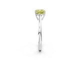 Platinum Fancy Yellow Cushion  Solitaire Diamond Ring with Split Shank and Four-Prong Setting_14