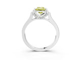 Platinum Fancy Yellow Emerald Cut Brilliant Solitaire Diamond Ring with Channel Set Band and Bar Prong Setting_21