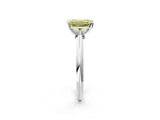 Platinum Fancy Yellow Emerald Cut Diamond Solitaire Engagement Ring with Classic Band and Four-Prong Setting_14