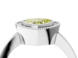 Platinum Fancy Yellow Heart Cut-Cut Diamond Halo Engagement Ring with Pave Band and Prong Setting_16