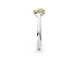 Platinum Fancy Yellow Heart Cut Diamond Solitaire Engagement Ring with Cathedral Setting and Four-Prong Mount_20