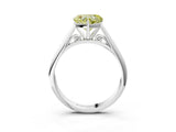 Platinum Fancy Yellow Heart Cut Diamond Solitaire Engagement Ring with Cathedral Setting and Four-Prong Mount_21