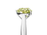 Platinum Fancy Yellow Heart Cut Diamond Solitaire Engagement Ring with Cathedral Setting and Four-Prong Mount_23
