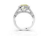 Platinum Fancy Yellow Heart Cut Halo Diamond Split Shank Pave Ring_39