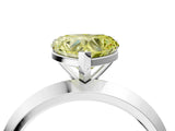 Platinum Fancy Yellow Heart  Cut Solitaire Engagement Ring with Flat Band and Four-Prong Setting 5