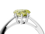 Platinum Fancy Yellow Heart  Solitaire Diamond Ring with Split Shank and Four-Prong Setting_16