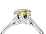 Platinum Fancy Yellow Heart  Solitaire Engagement Ring with Six-Prong Setting and Classic Band 5